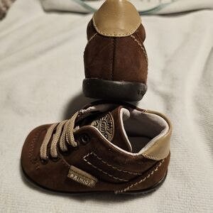 Primigi Brown Leather Infant Shoes, Size 18/US Size 3, Made in Italy, NEW!